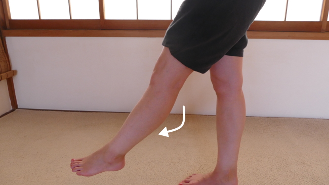 膝関節の伸展の可動域